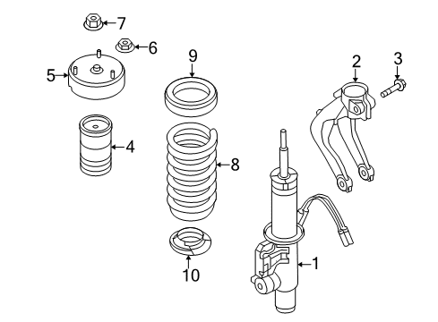 Front Coil Spring Diagram for 31336862233