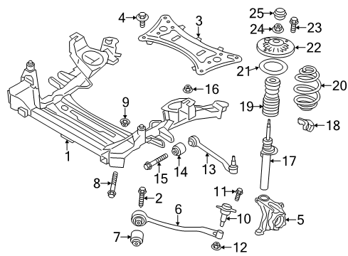 Front Coil Spring Diagram for 31336787134