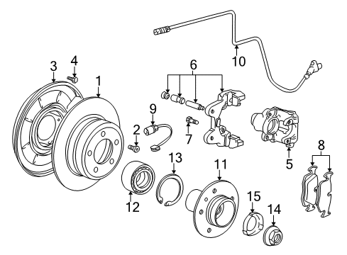 Disc Brake Pad Repair Kit Diagram for 34216761253