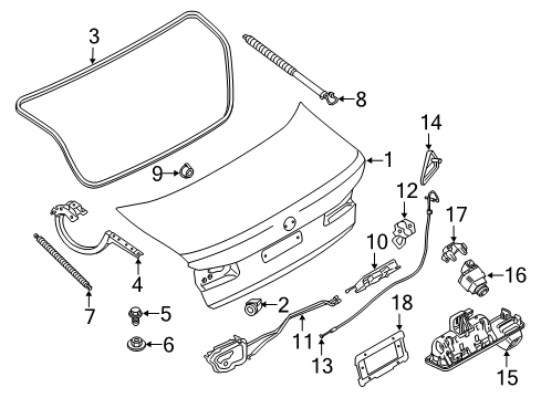 41007454262 Genuine BMW TRUNK LID, ALUMINUM | BMW Parts Deal