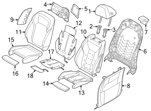 BMW 61125A0B8D8 WIRING SET SEAT LEFT