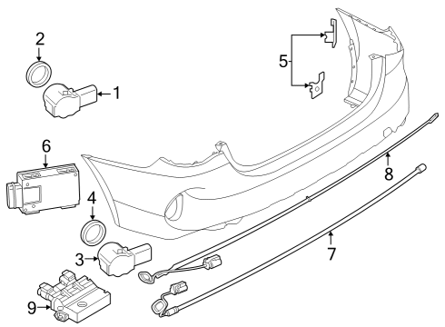 BMW 61115A54931 REAR REPAIR WIRING SET