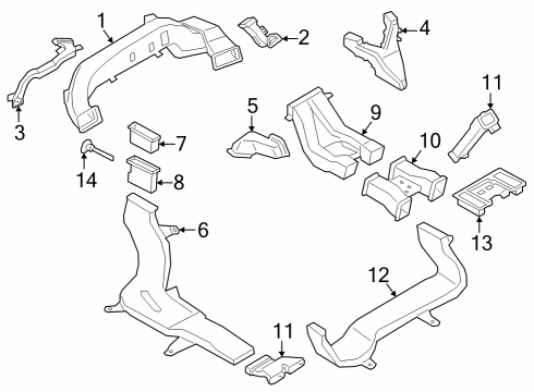 BMW 61319462518 CLIMATE CONTROL PANEL, REAR