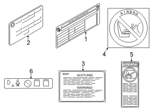 BMW 71228847756 LABEL "EXHAUST EMISSION"