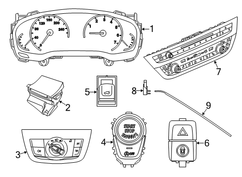 BMW 61315A32040 SWITCH UNIT STEERING COLUMN