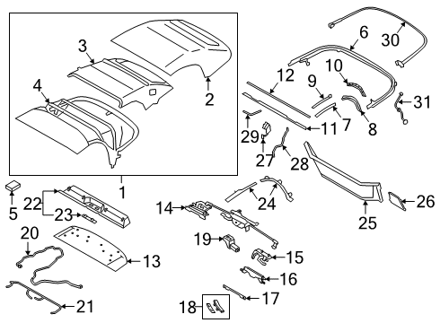 BMW 61355A40F50 CONVERTIBLE TOP MODULE