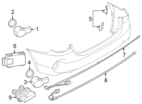 BMW 61115A54932 REAR REPAIR WIRING SET