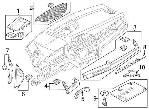 BMW 61125A48876 Wiring Harness Instrument Panel