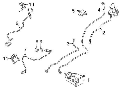 BMW 13909884594 TANK VENTILATION LINE W.PRES