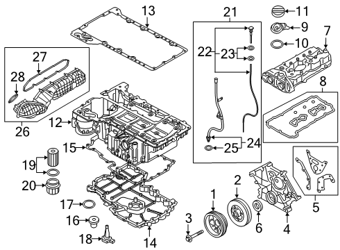 BMW 11425A33C42 SET OIL-FILTER ELEMENT