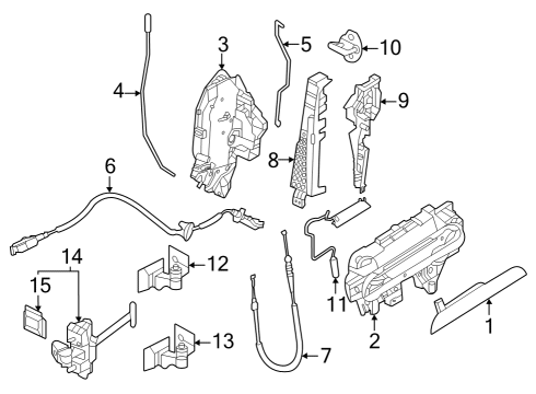 BMW 51215A448C9 Screw,Outside Door Handle Support