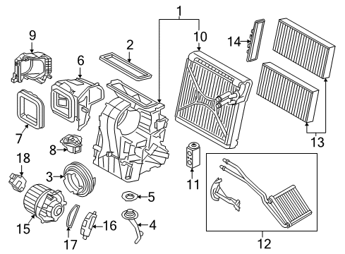 BMW 64115A5D530 SET OF SEALS