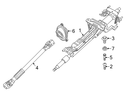 2022 BMW Z4 Steering Column & Wheel, Steering Gear & Linkage Diagram 6