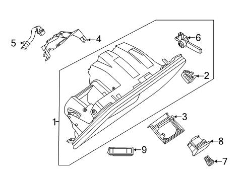 2023 BMW X4 M Glove Box Diagram