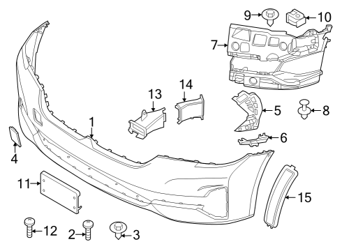 2023 BMW 540i xDrive Bumper & Components - Front Diagram 2