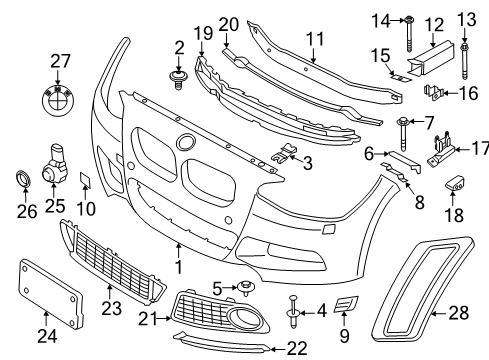 2021 BMW M240i Bumper & Components - Front Diagram