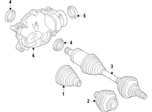 2021 BMW M550i xDrive Front Axle, Axle Shafts & Joints, Differential, Drive Axles, Propeller Shaft Diagram 2