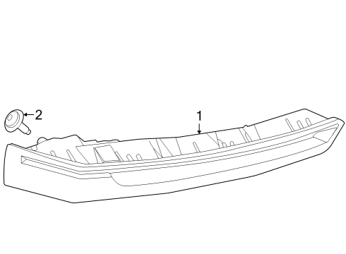 2022 BMW iX TAIL LIGHT TRUNK LID LED RIG Diagram for 63215A43BC8