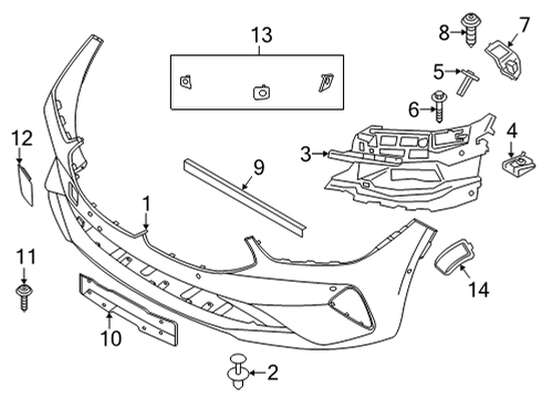 2022 BMW 840i xDrive Gran Coupe Bumper & Components - Front Diagram 2