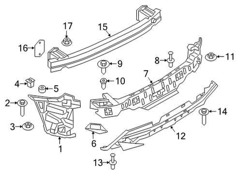 2023 BMW M850i xDrive Gran Coupe Bumper & Components - Rear Diagram 2