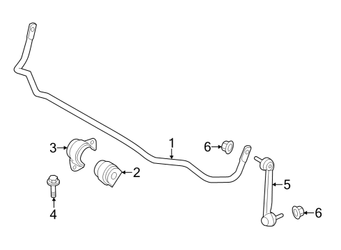 2024 BMW 430i Gran Coupe Stabilizer Bar & Components - Rear Diagram