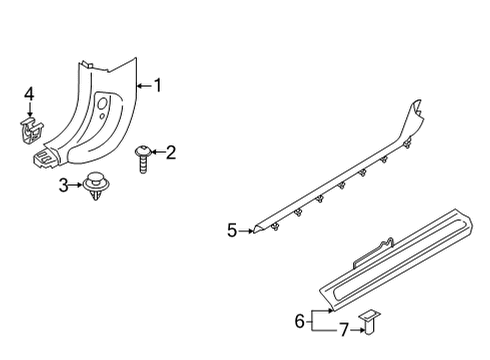 2022 BMW M440i Interior Trim - Pillars Diagram 1