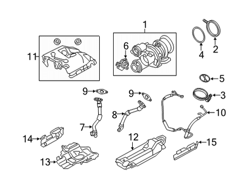 2024 BMW M8 Turbocharger & Components Diagram