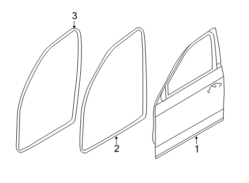 2024 BMW M340i xDrive Door & Components Diagram 1