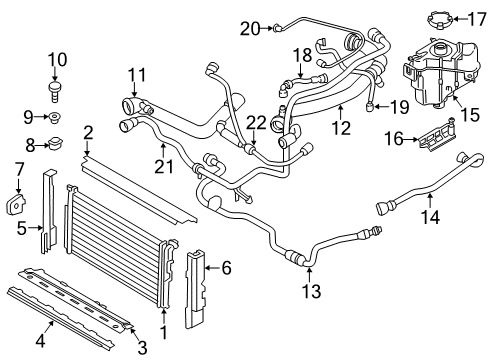 2021 BMW 230i Radiator & Components Diagram