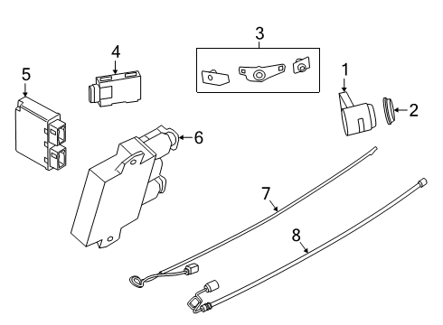 2022 BMW X5 Electrical Components - Rear Bumper Diagram 2