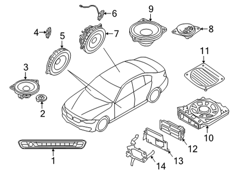 2024 BMW M440i Sound System Diagram