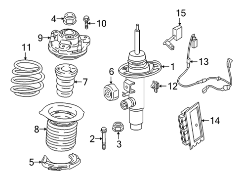 2023 BMW 430i SPRING STRUT FRONT RIGHT VDC Diagram for 37105A21C78