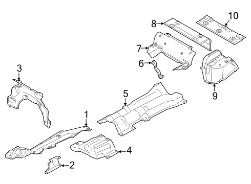 2024 BMW 760i xDrive Heat Shields Diagram