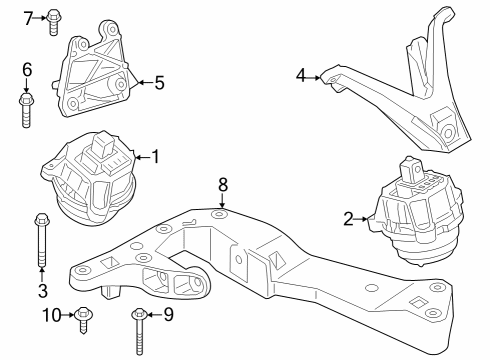 2024 BMW 760i xDrive ENGINE MOUNT, LEFT Diagram for 22119847739