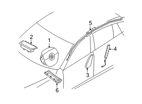 2022 BMW M4 Air Bag Components Diagram 1