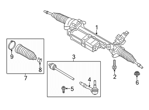 2022 BMW X6 Steering Column & Wheel, Steering Gear & Linkage Diagram 4