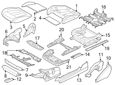 2024 BMW i7 Driver Seat Components Diagram 3