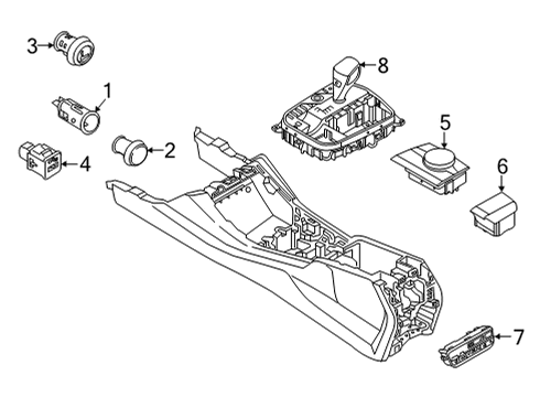 2022 BMW X4 Gear Shift Control - AT Diagram