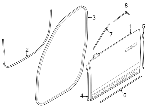 2024 BMW iX ADAPTER FRONT DOOR RIGHT FRO Diagram for 51139463706