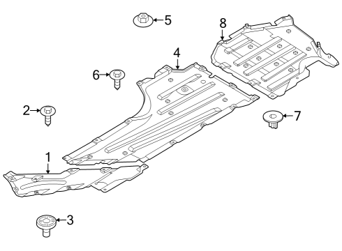 2021 BMW M3 Under Cover & Splash Shields Diagram 1