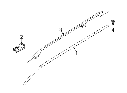 2022 BMW X7 Exterior Trim - Roof Diagram