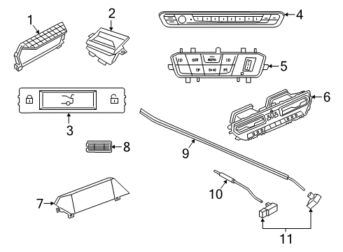 2020 BMW Z4 CONTROL ELEMENT LIGHT Diagram for 61315A16AB2