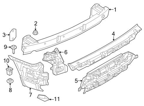 2024 BMW 750e xDrive Bumper & Components - Rear Diagram 1