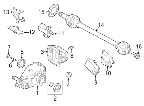 2023 BMW 330i xDrive Axle & Differential - Rear Diagram 1