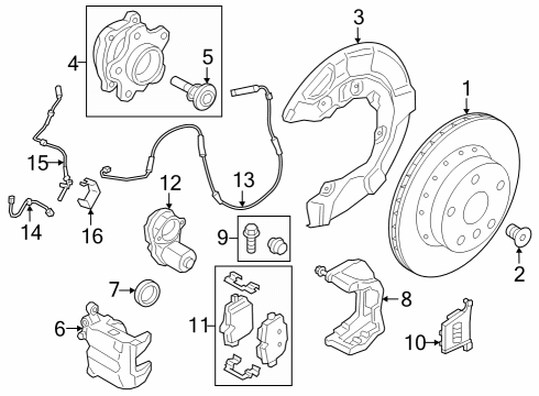 2022 BMW 430i Brake Components Diagram 3