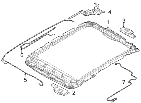 2024 BMW 760i xDrive Sunroof Diagram 2