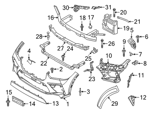 2020 BMW X5 VERTICAL CONNECTION, RIGHT Diagram for 51118076686