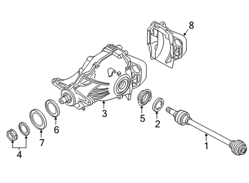 2024 BMW M8 Axle & Differential - Rear Diagram