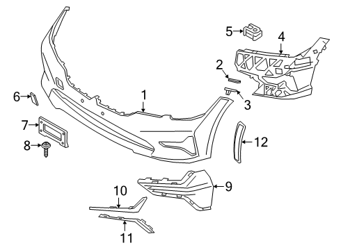 2021 BMW 330e xDrive Bumper & Components - Front Diagram 4