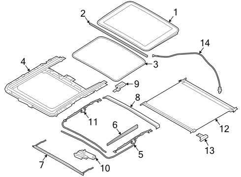 2022 BMW i4 Sunroof Diagram